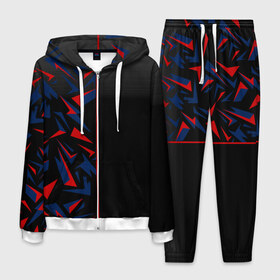 Мужской костюм 3D с принтом SPORT WEAR в городе Новоалтайск, 100% полиэстер | Манжеты и пояс оформлены тканевой резинкой, двухслойный капюшон со шнурком для регулировки, карманы спереди | abstraction | geometry | neon | sport | sport wear | texture | абстракция | брызги | геометрия | краски | красный | линии | неон | неоновый | полосы | соты | спорт | спортивная одежда | спортивная форма | текстура | фигуры