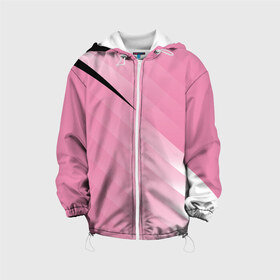 Детская куртка 3D с принтом SPORT WEAR PINK в городе Новоалтайск, 100% полиэстер | застежка — молния, подол и капюшон оформлены резинкой с фиксаторами, по бокам — два кармана без застежек, один потайной карман на груди, плотность верхнего слоя — 90 г/м2; плотность флисового подклада — 260 г/м2 | abstraction | geometry | neon | sport | sport wear | texture | абстракция | брызги | геометрия | краски | красный | линии | неон | неоновый | полосы | розовый | соты | спорт | спортивная одежда | спортивная форма | текстура