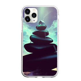 Чехол для iPhone 11 Pro Max матовый с принтом Дом на вершине в городе Новоалтайск, Силикон |  | арт | вершина | гора | дзен | дом | камни | лестницы | пирамида | подъем | уединение | уют