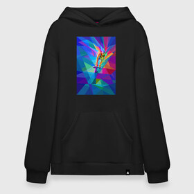 Худи SuperOversize хлопок с принтом Digital ART 053-81 в городе Новоалтайск, 70% хлопок, 30% полиэстер, мягкий начес внутри | карман-кенгуру, эластичная резинка на манжетах и по нижней кромке, двухслойный капюшон
 | aesthetic art | art | cyberpunk | digital art | neon | vaporwave art | лаунж | неон арт | цифровые файлы