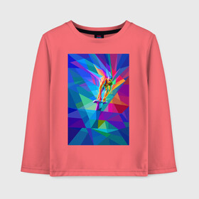 Детский лонгслив хлопок с принтом Digital ART 053-81 в городе Новоалтайск, 100% хлопок | круглый вырез горловины, полуприлегающий силуэт, длина до линии бедер | aesthetic art | art | cyberpunk | digital art | neon | vaporwave art | лаунж | неон арт | цифровые файлы