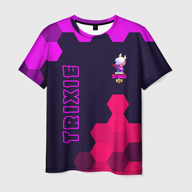 Мужская футболка 3D с принтом BRAWL STARS TRIXIE COLETTE в городе Новоалтайск, 100% полиэфир | прямой крой, круглый вырез горловины, длина до линии бедер | brawl | colete | colette | collete | logo | stars | trixi | trixie | бравл | бравла | браво | игра | игры | колетт | колетта | коллет | коллета | лого | логотип | символ | старс | старса | трикси