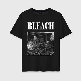 Женская футболка хлопок Oversize с принтом Nirvana Bleach Бличь Нирвана в городе Новоалтайск, 100% хлопок | свободный крой, круглый ворот, спущенный рукав, длина до линии бедер
 | nirvana | nirvana bleach | грандж | грандж нирвана | дейв грол | крис новоселич | курт | курт кобейн | нирвана | нирвана альбом | черно белая nirvana | черно белая нирвана | черно белое nirvana | черно белое нирвана