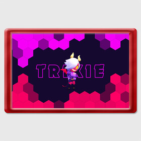 Магнит 45*70 с принтом BRAWL STARS TRIXIE COLETTE в городе Новоалтайск, Пластик | Размер: 78*52 мм; Размер печати: 70*45 | Тематика изображения на принте: brawl | colete | colette | collete | logo | stars | trixi | trixie | бравл | бравла | браво | игра | игры | колетт | колетта | коллет | коллета | лого | логотип | символ | старс | старса | трикси