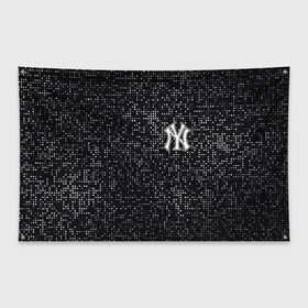 Флаг-баннер с принтом New York Yankees в городе Новоалтайск, 100% полиэстер | размер 67 х 109 см, плотность ткани — 95 г/м2; по краям флага есть четыре люверса для крепления | baseball | fashion | game | glitch | new york | sport | бейсбол | игра | мода | нью йорк | спорт