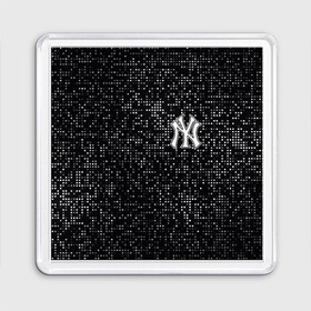 Магнит 55*55 с принтом New York Yankees в городе Новоалтайск, Пластик | Размер: 65*65 мм; Размер печати: 55*55 мм | Тематика изображения на принте: baseball | fashion | game | glitch | new york | sport | бейсбол | игра | мода | нью йорк | спорт