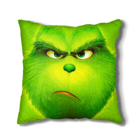 Подушка 3D с принтом Гринч 3D/ The Grinch в городе Новоалтайск, наволочка – 100% полиэстер, наполнитель – холлофайбер (легкий наполнитель, не вызывает аллергию). | состоит из подушки и наволочки. Наволочка на молнии, легко снимается для стирки | the grinch | гринч | для детей | мультфильм | рождество