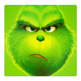 Магнитный плакат 3Х3 с принтом Гринч 3D/ The Grinch в городе Новоалтайск, Полимерный материал с магнитным слоем | 9 деталей размером 9*9 см | the grinch | гринч | для детей | мультфильм | рождество