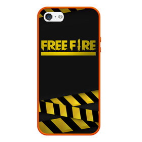 Чехол для iPhone 5/5S матовый с принтом Free Fire в городе Новоалтайск, Силикон | Область печати: задняя сторона чехла, без боковых панелей | Тематика изображения на принте: battlegrounds | free fire | garena | tricks | батл | королевская битва | рояль | фаир | фри фаер | экшн