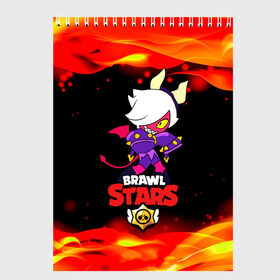 Скетчбук с принтом Brawl Stars Колетта Демон в городе Новоалтайск, 100% бумага
 | 48 листов, плотность листов — 100 г/м2, плотность картонной обложки — 250 г/м2. Листы скреплены сверху удобной пружинной спиралью | bibi | crow | koletta | leon | nita | sandy | wings | бравл старс | герои | девочкам | демон | детям | дьявол | звезда | звездные | колетт | крылья | леон | логотипы игр | огненный | огонь | пламя | рога | сенди | трикси