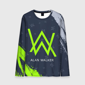 Мужской лонгслив 3D с принтом ALAN WALKER / АЛАН УОКЕР в городе Новоалтайск, 100% полиэстер | длинные рукава, круглый вырез горловины, полуприлегающий силуэт | alan | faded | house | logo | music | walker | алан | вокер | волкер | диджей | лого | логотип | логотипы | музыка | музыкант | символ | символы | танцеальная | уокер | хаус | электронная