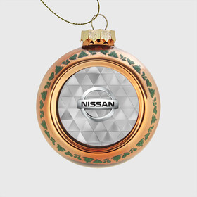 Стеклянный ёлочный шар с принтом NISSAN. в городе Новоалтайск, Стекло | Диаметр: 80 мм | abstract | auto | brand | car | geometry | nissan | nиссан | sport | texture | абстракция | авто | автомобильные | бренд | геометрия | классика | машины | модные | спорт | стиль | текстура