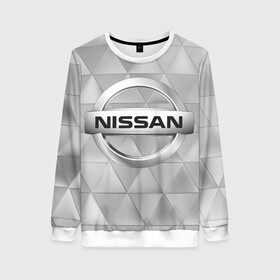 Женский свитшот 3D с принтом NISSAN. в городе Новоалтайск, 100% полиэстер с мягким внутренним слоем | круглый вырез горловины, мягкая резинка на манжетах и поясе, свободная посадка по фигуре | abstract | auto | brand | car | geometry | nissan | nиссан | sport | texture | абстракция | авто | автомобильные | бренд | геометрия | классика | машины | модные | спорт | стиль | текстура