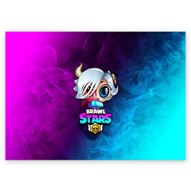 Поздравительная открытка с принтом BRAWL STARS COLETTE / КОЛЕТТ в городе Новоалтайск, 100% бумага | плотность бумаги 280 г/м2, матовая, на обратной стороне линовка и место для марки
 | brawl | colete | colette | collete | logo | stars | бравл | бравла | браво | игра | игры | колетт | колетта | коллет | коллета | лого | логотип | символ | старс | старса
