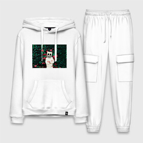 Мужской костюм хлопок с толстовкой с принтом MARSHMELLO ROSES в городе Новоалтайск,  |  | fortnite | marshmallo | marshmallow | marshmello | marshmellow | маршмелло | маршмеллоу | розы | фортнайт