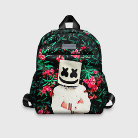 Детский рюкзак 3D с принтом MARSHMELLO ROSES в городе Новоалтайск, 100% полиэстер | лямки с регулируемой длиной, сверху петелька, чтобы рюкзак можно было повесить на вешалку. Основное отделение закрывается на молнию, как и внешний карман. Внутри дополнительный карман. По бокам два дополнительных кармашка | fortnite | marshmallo | marshmallow | marshmello | marshmellow | маршмелло | маршмеллоу | розы | фортнайт
