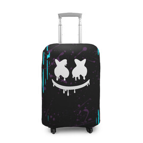 Чехол для чемодана 3D с принтом FORTNITE MARSHMELLO. в городе Новоалтайск, 86% полиэфир, 14% спандекс | двустороннее нанесение принта, прорези для ручек и колес | archetype | fortnite | fortnite x | game | ikonik | marshmello | raven | архетип | ворон | игра | иконик | маршмелло | фортнайт