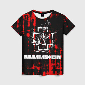 Женская футболка 3D с принтом Rammstein. в городе Новоалтайск, 100% полиэфир ( синтетическое хлопкоподобное полотно) | прямой крой, круглый вырез горловины, длина до линии бедер | music | rammstein | rock | индастриал метал | метал группа | музыка | музыкальная группа | немецкая метал группа | рамштайн | рок | хард рок