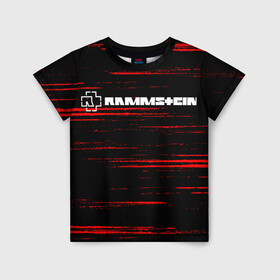 Детская футболка 3D с принтом Rammstein. в городе Новоалтайск, 100% гипоаллергенный полиэфир | прямой крой, круглый вырез горловины, длина до линии бедер, чуть спущенное плечо, ткань немного тянется | music | rammstein | rock | индастриал метал | метал группа | музыка | музыкальная группа | немецкая метал группа | рамштайн | рок | хард рок