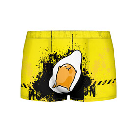 Мужские трусы 3D с принтом Gudetama в городе Новоалтайск, 50% хлопок, 50% полиэстер | классическая посадка, на поясе мягкая тканевая резинка | gudetama | аниме | веселое яйцо | гудетама | стекающее яйцо | яйцо