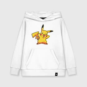Детская толстовка хлопок с принтом Pikachu из меха в городе Новоалтайск, 100% хлопок | Круглый горловой вырез, эластичные манжеты, пояс, капюшен | pikachu | pokemon | pokemongo | аниме | детективпикачу | пикачу | покемон | покемонпикачу | покемоны