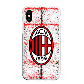 Чехол для iPhone XS Max матовый с принтом MILAN. в городе Новоалтайск, Силикон | Область печати: задняя сторона чехла, без боковых панелей | ac milan | fc | football | football club | sport | джузеппе меацца | итальянский футбольный клуб | милан | спорт | стефано пиоли | уефа | униформа | фирменные цвета | фк | футбол | футбольный клуб
