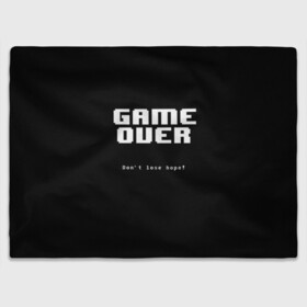 Плед 3D с принтом UNDERTALE GAME OVER в городе Новоалтайск, 100% полиэстер | закругленные углы, все края обработаны. Ткань не мнется и не растягивается | sans | undertale | андертале | андертейл | игра | подземная история | подземная сказка | санс | ундертале