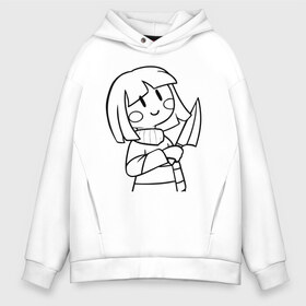 Мужское худи Oversize хлопок с принтом UNDERTALE РАСКРАСКА в городе Новоалтайск, френч-терри — 70% хлопок, 30% полиэстер. Мягкий теплый начес внутри —100% хлопок | боковые карманы, эластичные манжеты и нижняя кромка, капюшон на магнитной кнопке | sans | undertale | андертале | андертейл | игра | подземная история | подземная сказка | раскраска | санс | ундертале