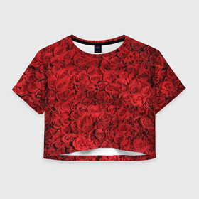 Женская футболка Crop-top 3D с принтом Roses в городе Новоалтайск, 100% полиэстер | круглая горловина, длина футболки до линии талии, рукава с отворотами | алые розы | весна | деревья | касные розы | красная роза | красный цветок | лепестки | лес | лето | листья | май | милион алых роз | на каждый день | осень | поле | роза | розы | солнце | тропики | флора