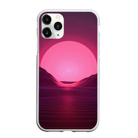 Чехол для iPhone 11 Pro Max матовый с принтом Фиолетовый закат в городе Новоалтайск, Силикон |  | Тематика изображения на принте: кибер закат