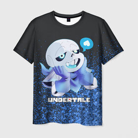 Мужская футболка 3D с принтом UNDERTALE в городе Новоалтайск, 100% полиэфир | прямой крой, круглый вырез горловины, длина до линии бедер | sans | undertale | андертале | андертейл | игра | подземная история | подземная сказка | санс | ундертале