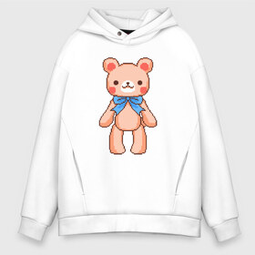 Мужское худи Oversize хлопок с принтом Pixel Bear в городе Новоалтайск, френч-терри — 70% хлопок, 30% полиэстер. Мягкий теплый начес внутри —100% хлопок | боковые карманы, эластичные манжеты и нижняя кромка, капюшон на магнитной кнопке | bear | pixel | pixel bear | медведь | милый медведь | милый мишка | мишка | пиксельный медведь | пиксельный плюшевый мишка | плюшевый медведь | плюшевый мишка
