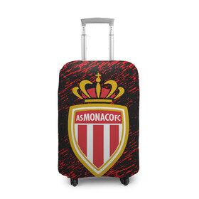 Чехол для чемодана 3D с принтом MONACO. в городе Новоалтайск, 86% полиэфир, 14% спандекс | двустороннее нанесение принта, прорези для ручек и колес | fc | football | football club | france | monaco | sport | нико ковач | спорт | уефа | униформа | фк | фк монако | франция | французская лига 1 | французский футбольный клуб | футбол | фут