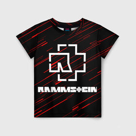 Детская футболка 3D с принтом Rammstein. в городе Новоалтайск, 100% гипоаллергенный полиэфир | прямой крой, круглый вырез горловины, длина до линии бедер, чуть спущенное плечо, ткань немного тянется | music | rammstein | rock | индастриал метал | метал группа | музыка | музыкальная группа | немецкая метал группа | рамштайн | рок | хард рок
