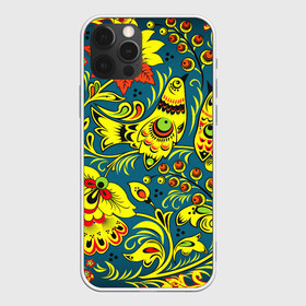 Чехол для iPhone 12 Pro Max с принтом Хохлома в городе Новоалтайск, Силикон |  | арт | вектор | желтый | зеленый | золотой | красный | народный рисунок | рисунок | синий | хохлома | цветок | цветы | чёрный | ягода | ягоды