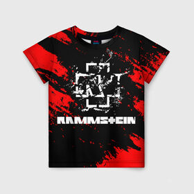 Детская футболка 3D с принтом Rammstein. в городе Новоалтайск, 100% гипоаллергенный полиэфир | прямой крой, круглый вырез горловины, длина до линии бедер, чуть спущенное плечо, ткань немного тянется | music | rammstein | rock | индастриал метал | метал группа | музыка | музыкальная группа | немецкая метал группа | рамштайн | рок | хард рок