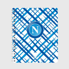 Тетрадь с принтом NAPOLI в городе Новоалтайск, 100% бумага | 48 листов, плотность листов — 60 г/м2, плотность картонной обложки — 250 г/м2. Листы скреплены сбоку удобной пружинной спиралью. Уголки страниц и обложки скругленные. Цвет линий — светло-серый
 | fc | football | football club | napoli | sport | итальянский профессиональный футбольный клуб | наполи | неаполь | спорт | уефа | униформа | фирменные цвета | фк | футбол | футбольный клуб