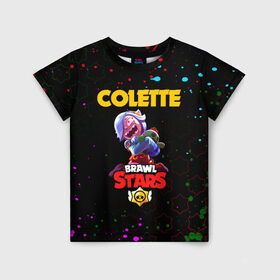 Детская футболка 3D с принтом BRAWL STARS COLETTE. в городе Новоалтайск, 100% гипоаллергенный полиэфир | прямой крой, круглый вырез горловины, длина до линии бедер, чуть спущенное плечо, ткань немного тянется | 8 bit | brawl stars | colette | crow | gale | leon | max | mecha | mecha crow | mr.p | sally leon | shark | tara | virus 8 bit | werewolf leon | акула | берли | бравл старс | ворон | коллет | макс | оборотень