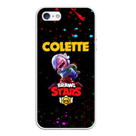 Чехол для iPhone 5/5S матовый с принтом BRAWL STARS COLETTE. в городе Новоалтайск, Силикон | Область печати: задняя сторона чехла, без боковых панелей | Тематика изображения на принте: 8 bit | brawl stars | colette | crow | gale | leon | max | mecha | mecha crow | mr.p | sally leon | shark | tara | virus 8 bit | werewolf leon | акула | берли | бравл старс | ворон | коллет | макс | оборотень