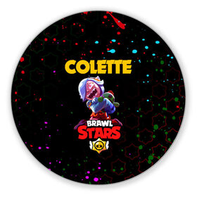 Коврик для мышки круглый с принтом BRAWL STARS COLETTE. в городе Новоалтайск, резина и полиэстер | круглая форма, изображение наносится на всю лицевую часть | 8 bit | brawl stars | colette | crow | gale | leon | max | mecha | mecha crow | mr.p | sally leon | shark | tara | virus 8 bit | werewolf leon | акула | берли | бравл старс | ворон | коллет | макс | оборотень