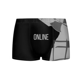 Мужские трусы 3D с принтом Online в городе Новоалтайск, 50% хлопок, 50% полиэстер | классическая посадка, на поясе мягкая тканевая резинка | Тематика изображения на принте: online | абстракция | камуфляж | онлайн | ч б | черно белое