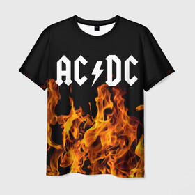 Мужская футболка 3D с принтом AC/DC. в городе Новоалтайск, 100% полиэфир | прямой крой, круглый вырез горловины, длина до линии бедер | ac dc | music | rock | австралийская рок группа | ас дс | асдс | блюз рок | музыка | переменный ток постоянный ток | рок | рок н ролл | хард рок | эй си ди си