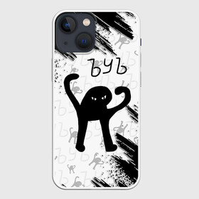 Чехол для iPhone 13 mini с принтом ЪУЪ СЪУКА в городе Новоалтайск,  |  | cat | mem | memes | злой | интернет | кот | мем | мем кот | приколы | съука | ъуъ | ъуъ съука