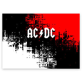 Поздравительная открытка с принтом AC/DC. в городе Новоалтайск, 100% бумага | плотность бумаги 280 г/м2, матовая, на обратной стороне линовка и место для марки
 | Тематика изображения на принте: ac dc | music | rock | австралийская рок группа | ас дс | асдс | блюз рок | музыка | переменный ток постоянный ток | рок | рок н ролл | хард рок | эй си ди си