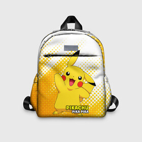Детский рюкзак 3D с принтом Pikachu Pika Pika в городе Новоалтайск, 100% полиэстер | лямки с регулируемой длиной, сверху петелька, чтобы рюкзак можно было повесить на вешалку. Основное отделение закрывается на молнию, как и внешний карман. Внутри дополнительный карман. По бокам два дополнительных кармашка | Тематика изображения на принте: pika | pikachu | аниме | детская | детям | игры | молния | мышка | мышь | пика | пикачу | покемон | покемоны