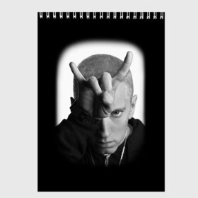 Скетчбук с принтом EMINEM в городе Новоалтайск, 100% бумага
 | 48 листов, плотность листов — 100 г/м2, плотность картонной обложки — 250 г/м2. Листы скреплены сверху удобной пружинной спиралью | eminem | rap | актёр | американский рэпер | композитор | маршалл | продюсер | рэп | рэпер | эминем