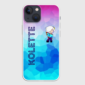 Чехол для iPhone 13 mini с принтом Brawl Stars Kolette в городе Новоалтайск,  |  | bibi | crow | kolett | leon | nita | sandy | wings | бравл старс | геометрия | герои | градиент | девочкам | демон | детям | единорог | колетта | красочный | леон | логотипы игр | персонажи | разноцветные | сенди | трикси