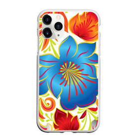 Чехол для iPhone 11 Pro Max матовый с принтом Khokhloma 22 в городе Новоалтайск, Силикон |  | орнамент | роспись | русский стиль | текстуры | узор