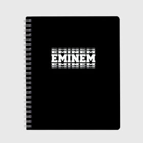 Тетрадь с принтом EMINEM в городе Новоалтайск, 100% бумага | 48 листов, плотность листов — 60 г/м2, плотность картонной обложки — 250 г/м2. Листы скреплены сбоку удобной пружинной спиралью. Уголки страниц и обложки скругленные. Цвет линий — светло-серый
 | eminem | rap | актёр | американский рэпер | композитор | маршалл | продюсер | рэп | рэпер | эминем
