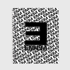 Тетрадь с принтом EMINEM в городе Новоалтайск, 100% бумага | 48 листов, плотность листов — 60 г/м2, плотность картонной обложки — 250 г/м2. Листы скреплены сбоку удобной пружинной спиралью. Уголки страниц и обложки скругленные. Цвет линий — светло-серый
 | eminem | rap | актёр | американский рэпер | композитор | маршалл | продюсер | рэп | рэпер | эминем